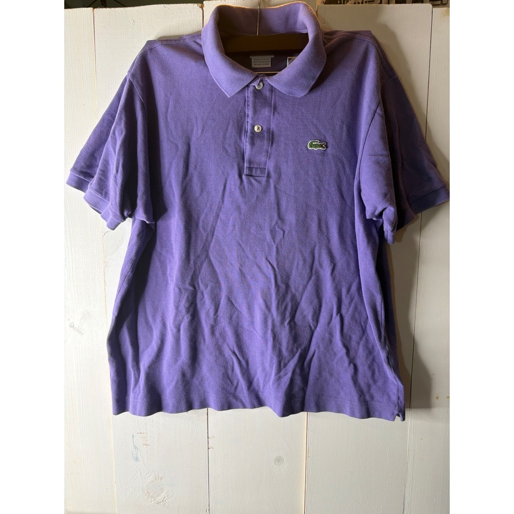 Lacoste Mens Size 6 XL Purple Cotton Pique Polo Shirt 5191L